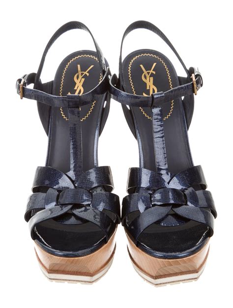 ysl tribute strappy sandals|YSL tribute platform sandals.